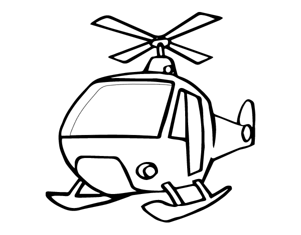 Coloring page: Helicopter (Transportation) #136100 - Free Printable Coloring Pages