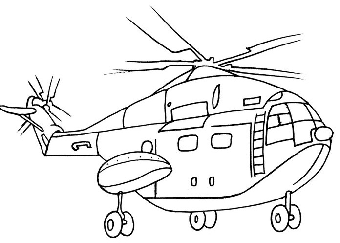 Coloring page: Helicopter (Transportation) #136101 - Free Printable Coloring Pages