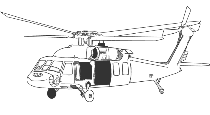 Coloring page: Helicopter (Transportation) #136103 - Free Printable Coloring Pages