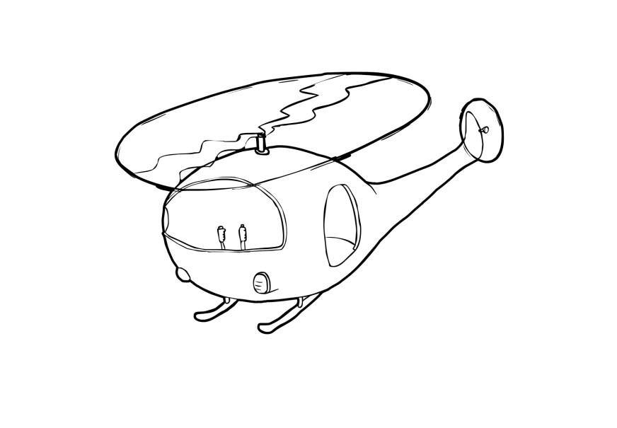 Coloring page: Helicopter (Transportation) #136104 - Free Printable Coloring Pages