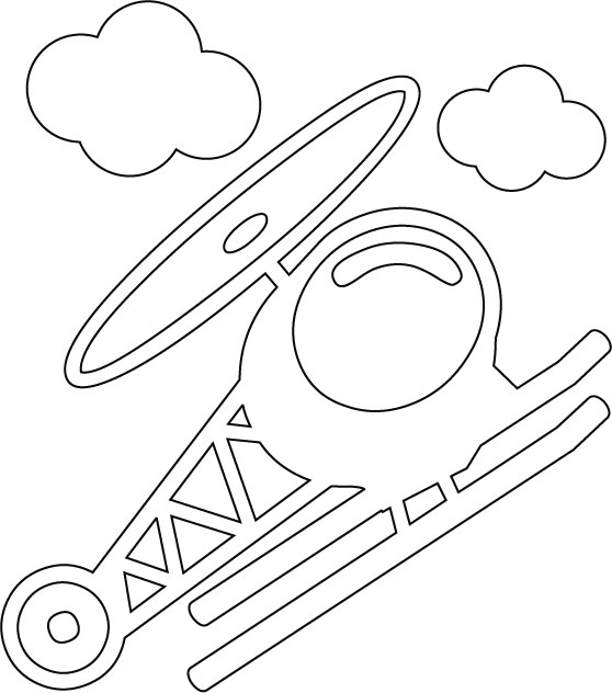 Coloring page: Helicopter (Transportation) #136106 - Free Printable Coloring Pages