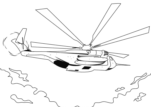 Coloring page: Helicopter (Transportation) #136113 - Free Printable Coloring Pages