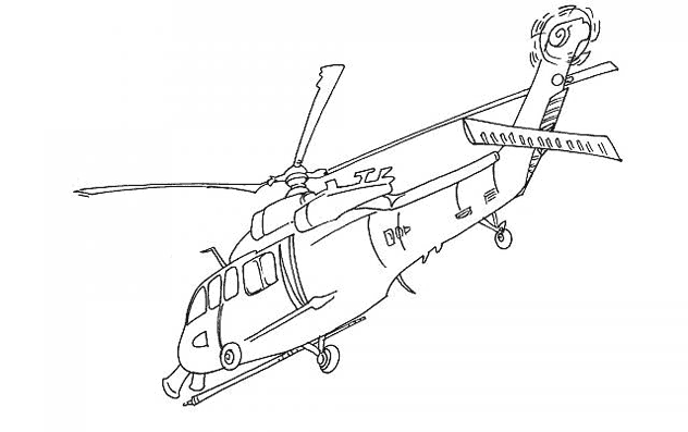 Coloring page: Helicopter (Transportation) #136115 - Free Printable Coloring Pages