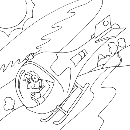 Coloring page: Helicopter (Transportation) #136120 - Free Printable Coloring Pages