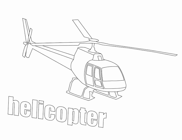 Coloring page: Helicopter (Transportation) #136123 - Free Printable Coloring Pages