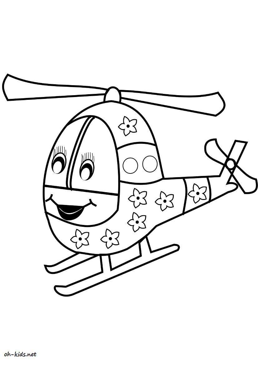 Coloring page: Helicopter (Transportation) #136128 - Free Printable Coloring Pages