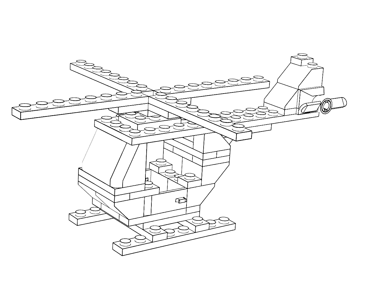 Coloring page: Helicopter (Transportation) #136165 - Free Printable Coloring Pages