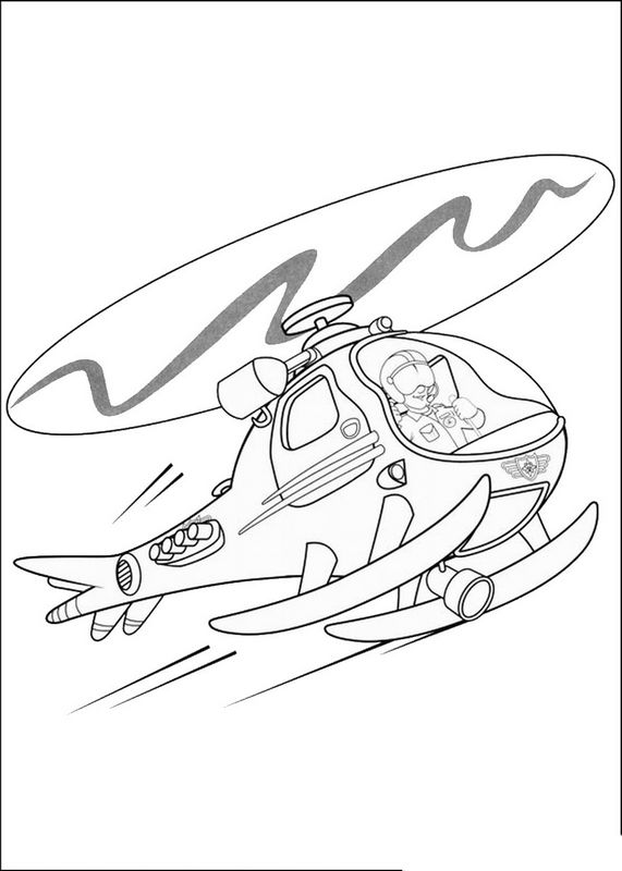 Coloring page: Helicopter (Transportation) #136191 - Free Printable Coloring Pages