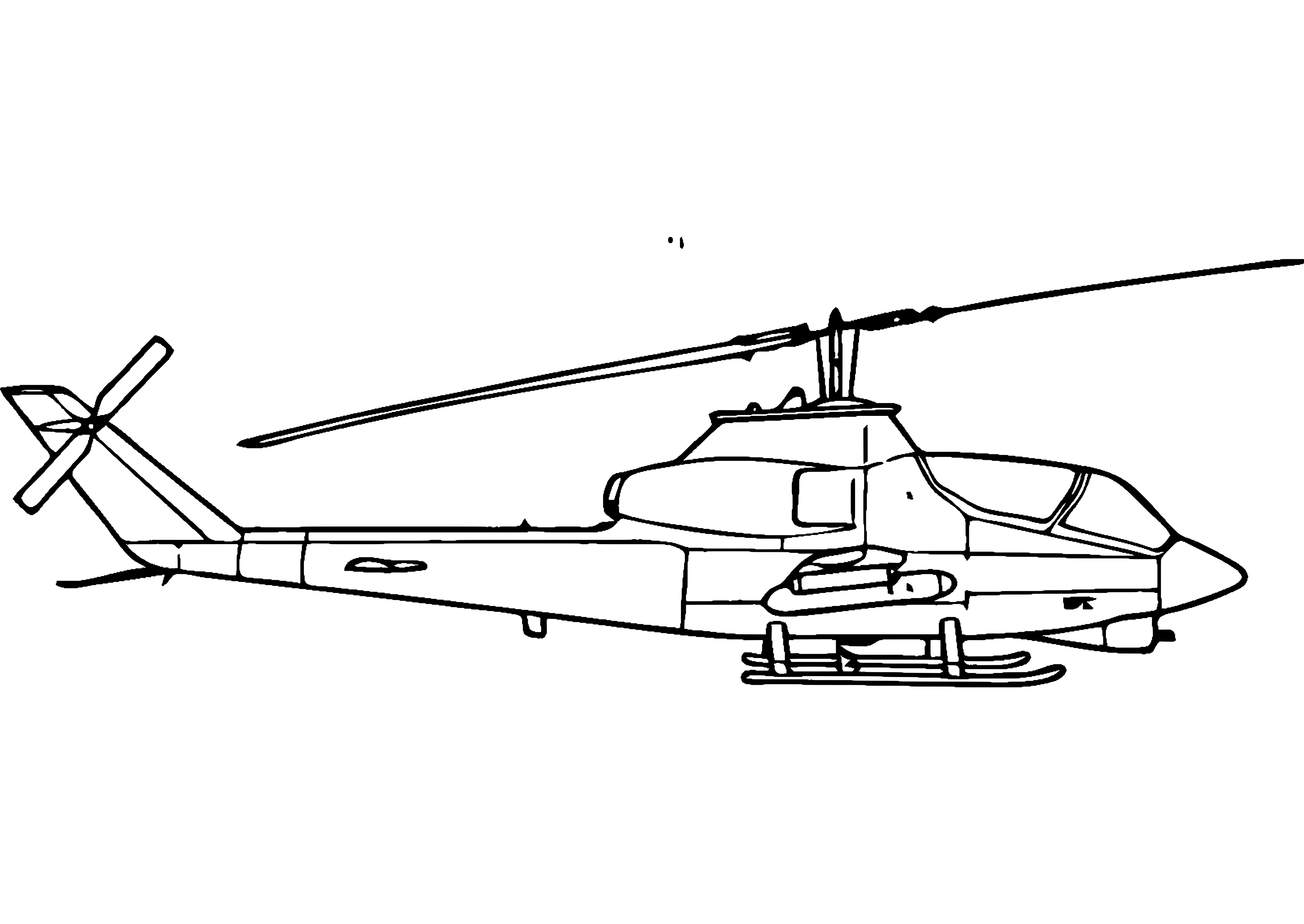 Drawing Helicopter 20 Transportation – Printable coloring pages