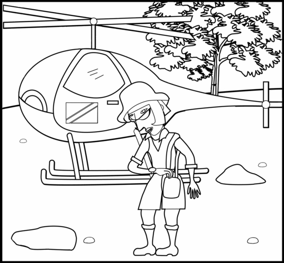 Coloring page: Helicopter (Transportation) #136227 - Free Printable Coloring Pages