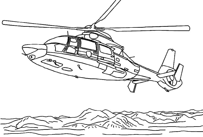 Free printable Helicopter coloring page #174156 from Transportation collection