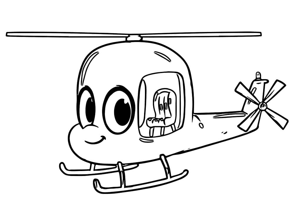 Free printable Helicopter coloring page #174159 from Transportation collection