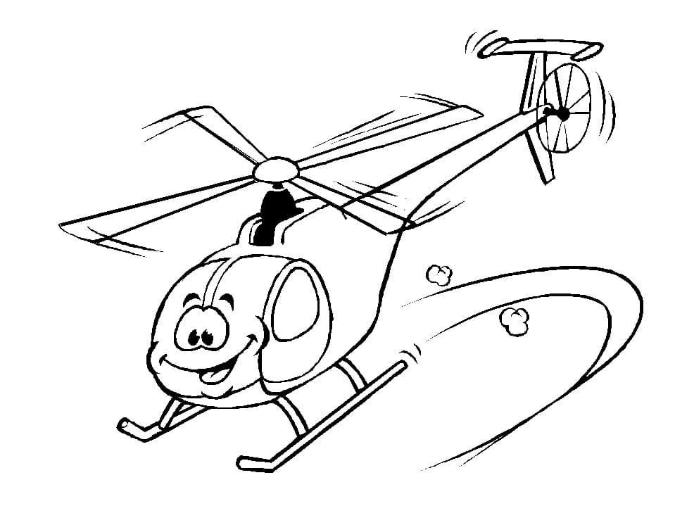 Free printable Helicopter coloring page #174164 from Transportation collection