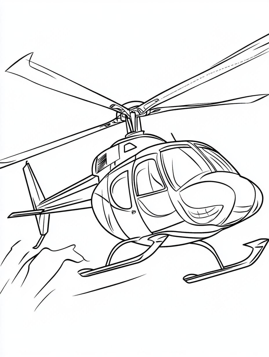 Free printable Helicopter coloring page #217885 from Transportation collection