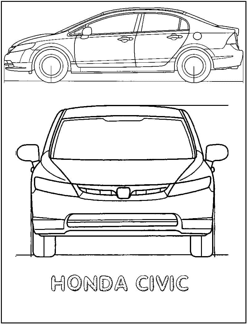 Free printable Honda coloring page #204963 from Transportation collection