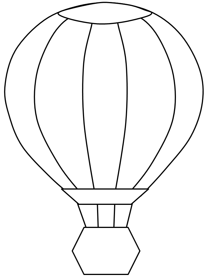 Coloring page: Hot air balloon (Transportation) #134581 - Free Printable Coloring Pages