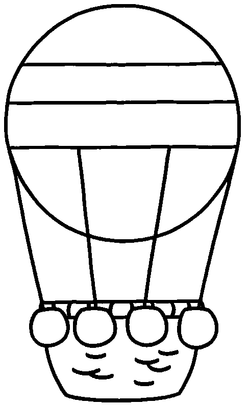 Coloring page: Hot air balloon (Transportation) #134585 - Free Printable Coloring Pages
