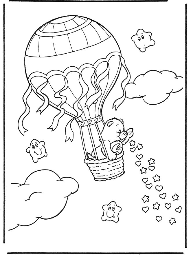 Coloring page: Hot air balloon (Transportation) #134595 - Free Printable Coloring Pages