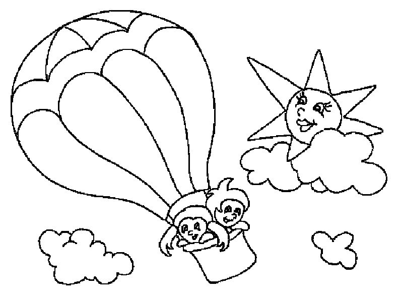 Coloring page: Hot air balloon (Transportation) #134601 - Free Printable Coloring Pages