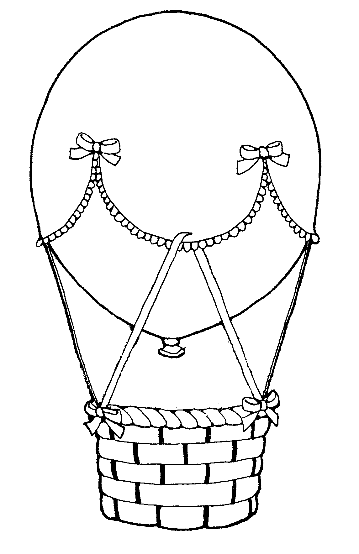 Coloring page: Hot air balloon (Transportation) #134610 - Free Printable Coloring Pages