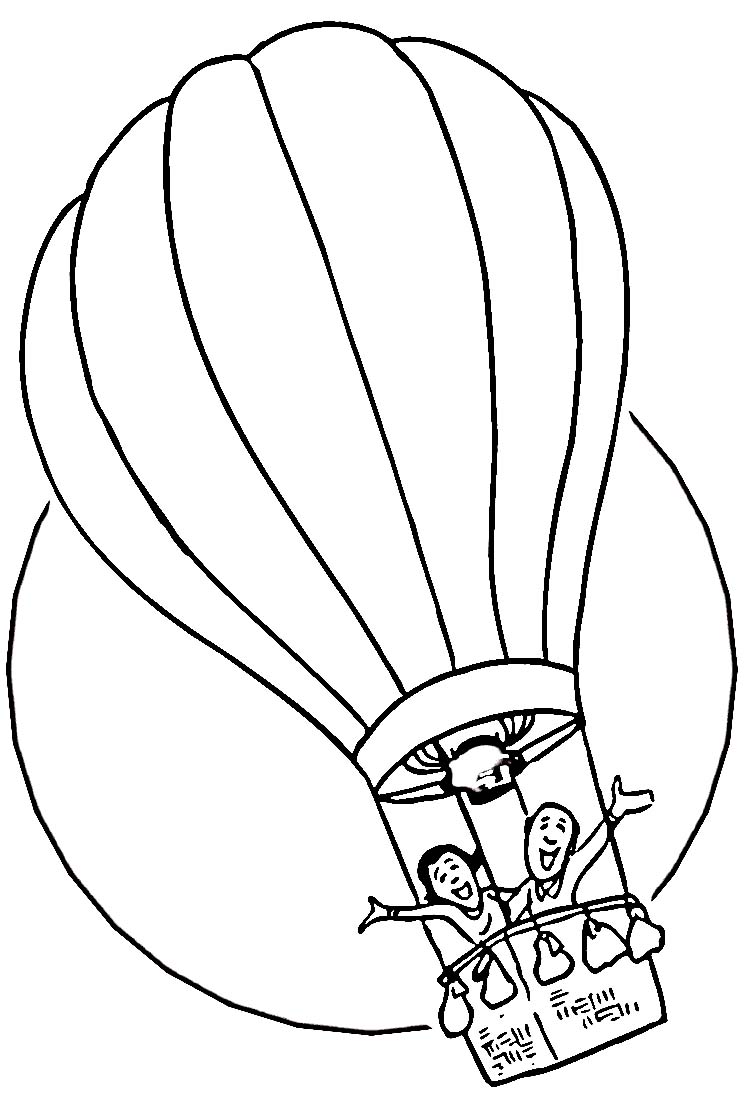 Coloring page: Hot air balloon (Transportation) #134613 - Free Printable Coloring Pages
