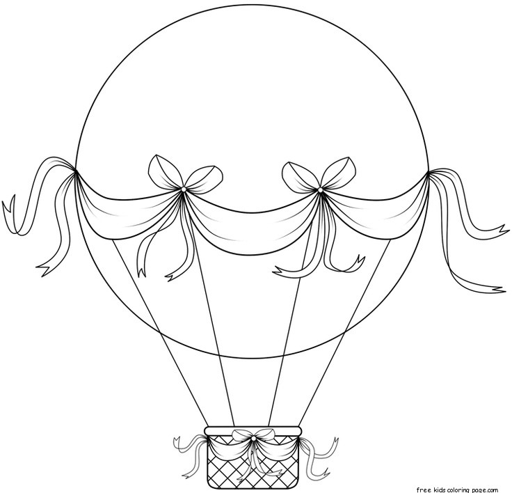 Coloring page: Hot air balloon (Transportation) #134615 - Free Printable Coloring Pages
