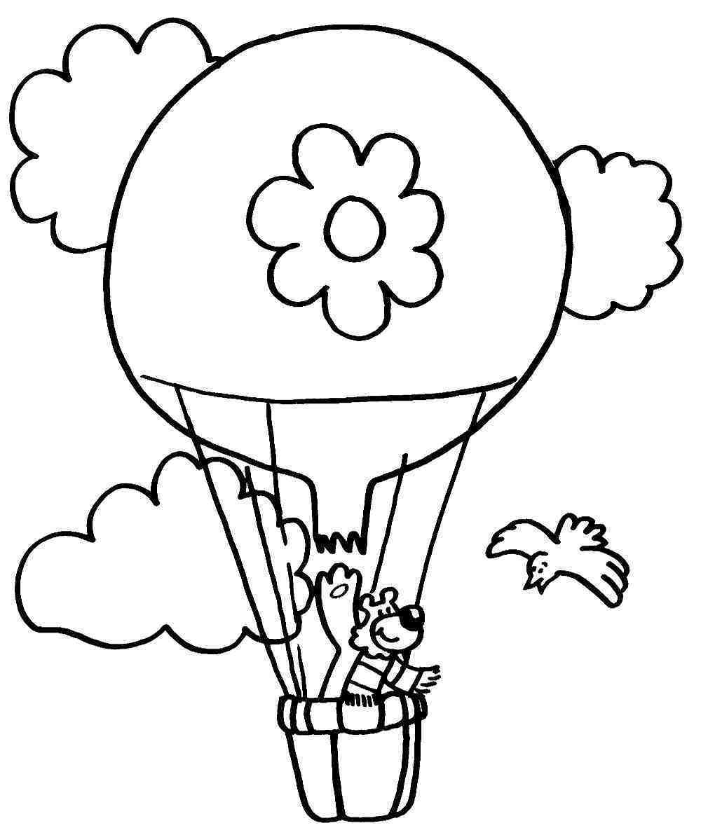 Coloring page: Hot air balloon (Transportation) #134619 - Free Printable Coloring Pages