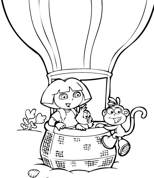 Coloring page: Hot air balloon (Transportation) #134621 - Free Printable Coloring Pages