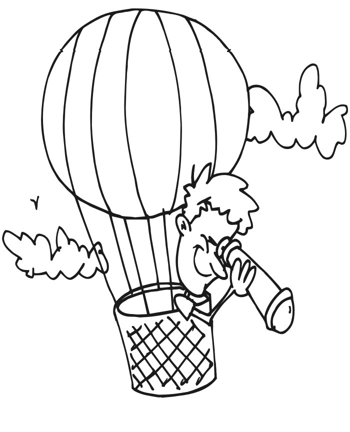 Coloring page: Hot air balloon (Transportation) #134622 - Free Printable Coloring Pages