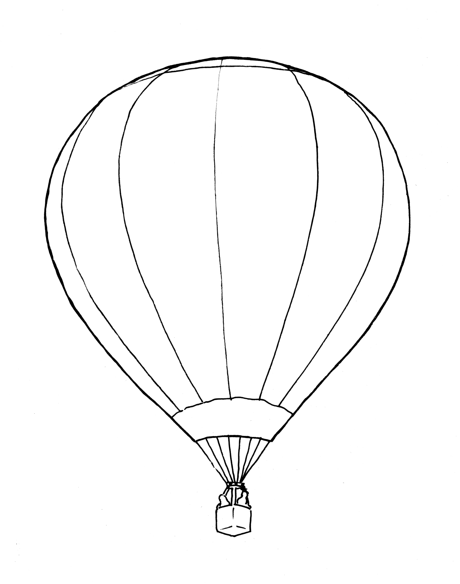 Drawing Hot air balloon #134626 (Transportation) – Printable coloring pages