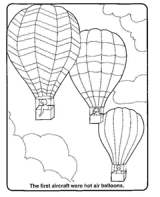 Coloring page: Hot air balloon (Transportation) #134633 - Free Printable Coloring Pages