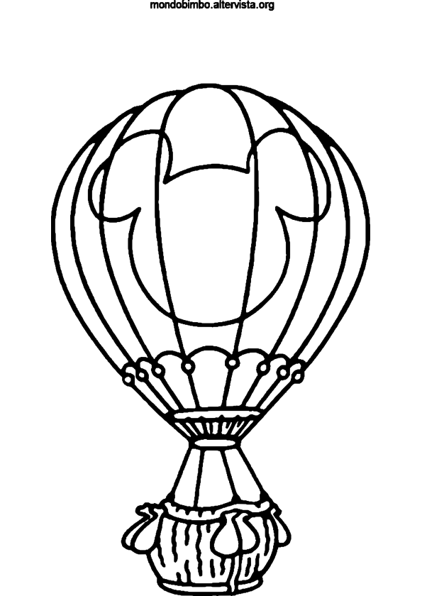 Coloring page: Hot air balloon (Transportation) #134634 - Free Printable Coloring Pages