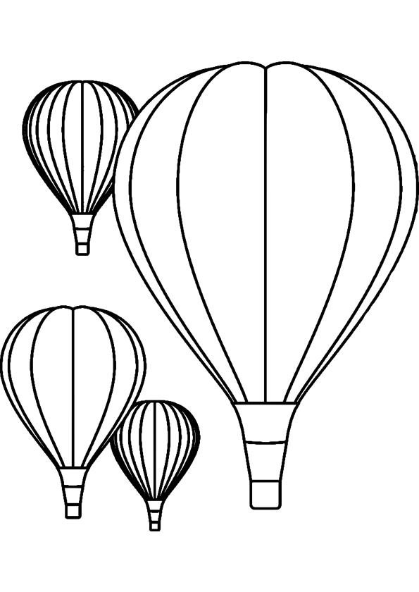 Coloring page: Hot air balloon (Transportation) #134645 - Free Printable Coloring Pages