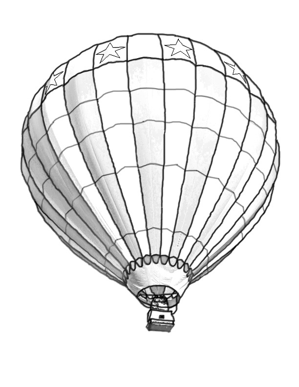 Drawing Hot air balloon #134647 (Transportation) – Printable coloring pages