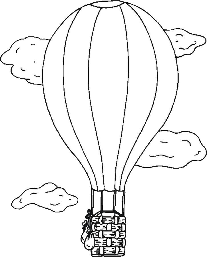 Coloring page: Hot air balloon (Transportation) #134656 - Free Printable Coloring Pages