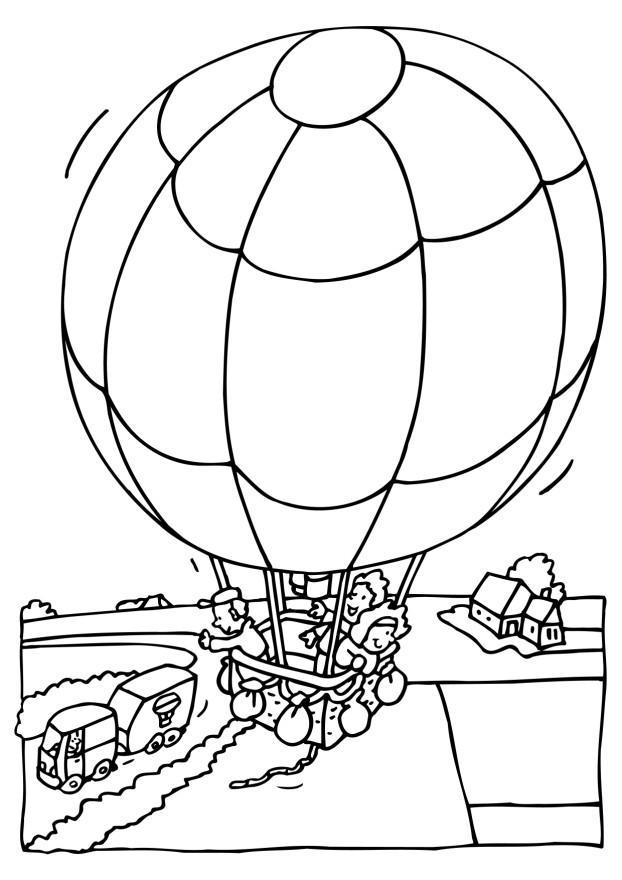 Coloring page: Hot air balloon (Transportation) #134658 - Free Printable Coloring Pages