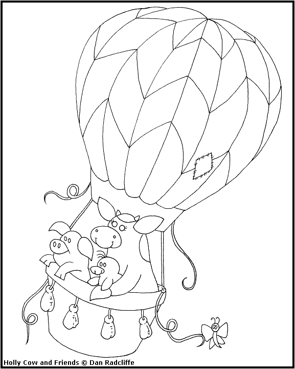 Coloring page: Hot air balloon (Transportation) #134660 - Free Printable Coloring Pages