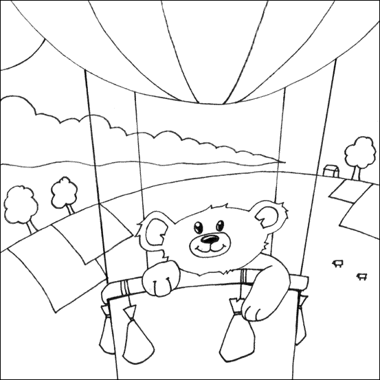 Coloring page: Hot air balloon (Transportation) #134663 - Free Printable Coloring Pages