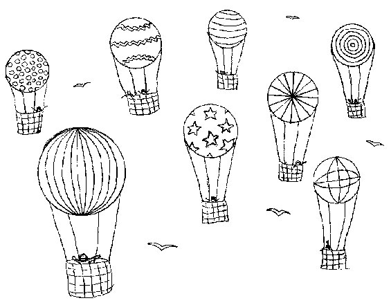 Coloring page: Hot air balloon (Transportation) #134667 - Free Printable Coloring Pages
