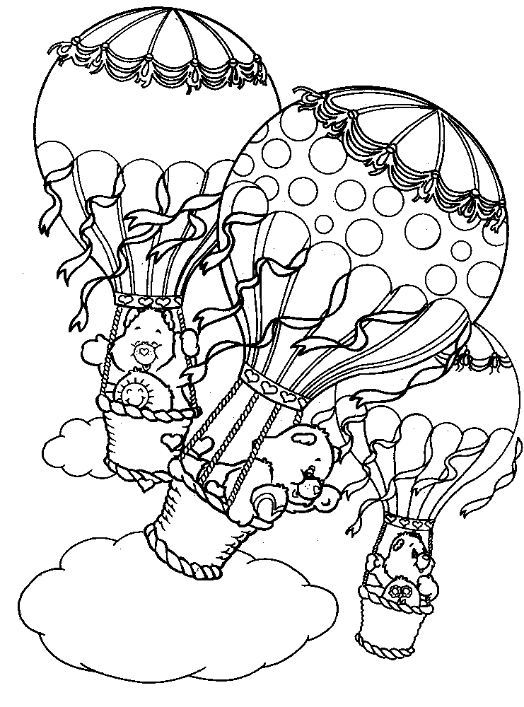 Coloring page: Hot air balloon (Transportation) #134670 - Free Printable Coloring Pages
