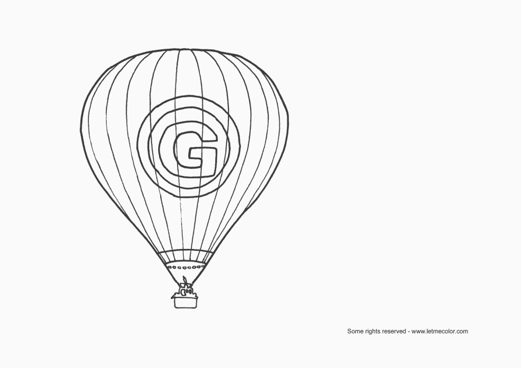 Coloring page: Hot air balloon (Transportation) #134674 - Free Printable Coloring Pages