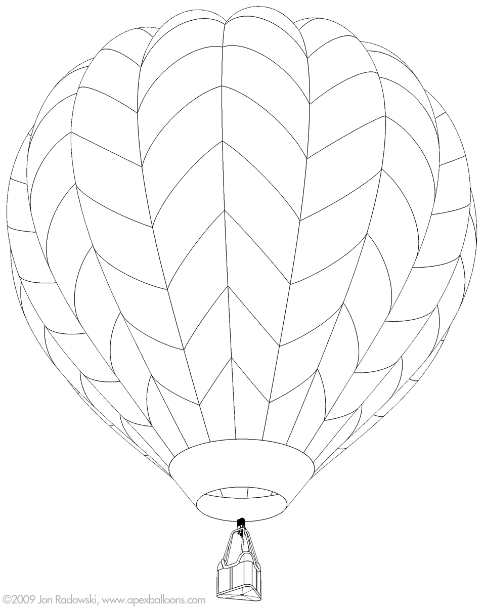 Coloring page: Hot air balloon (Transportation) #134679 - Free Printable Coloring Pages