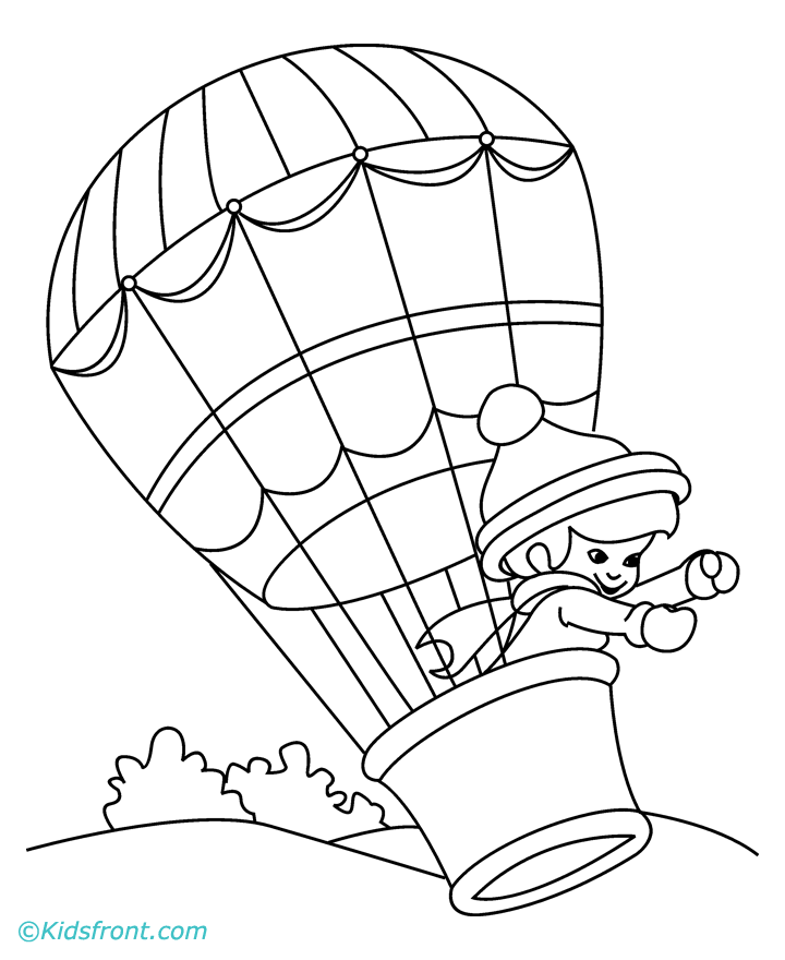 Coloring page: Hot air balloon (Transportation) #134680 - Free Printable Coloring Pages
