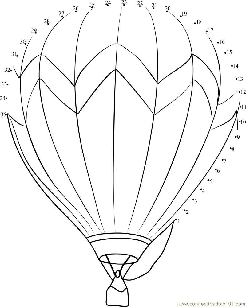 Coloring page: Hot air balloon (Transportation) #134687 - Free Printable Coloring Pages