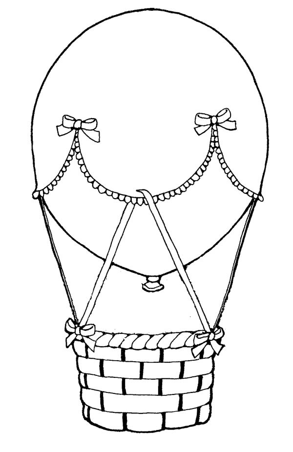 Coloring page: Hot air balloon (Transportation) #134696 - Free Printable Coloring Pages