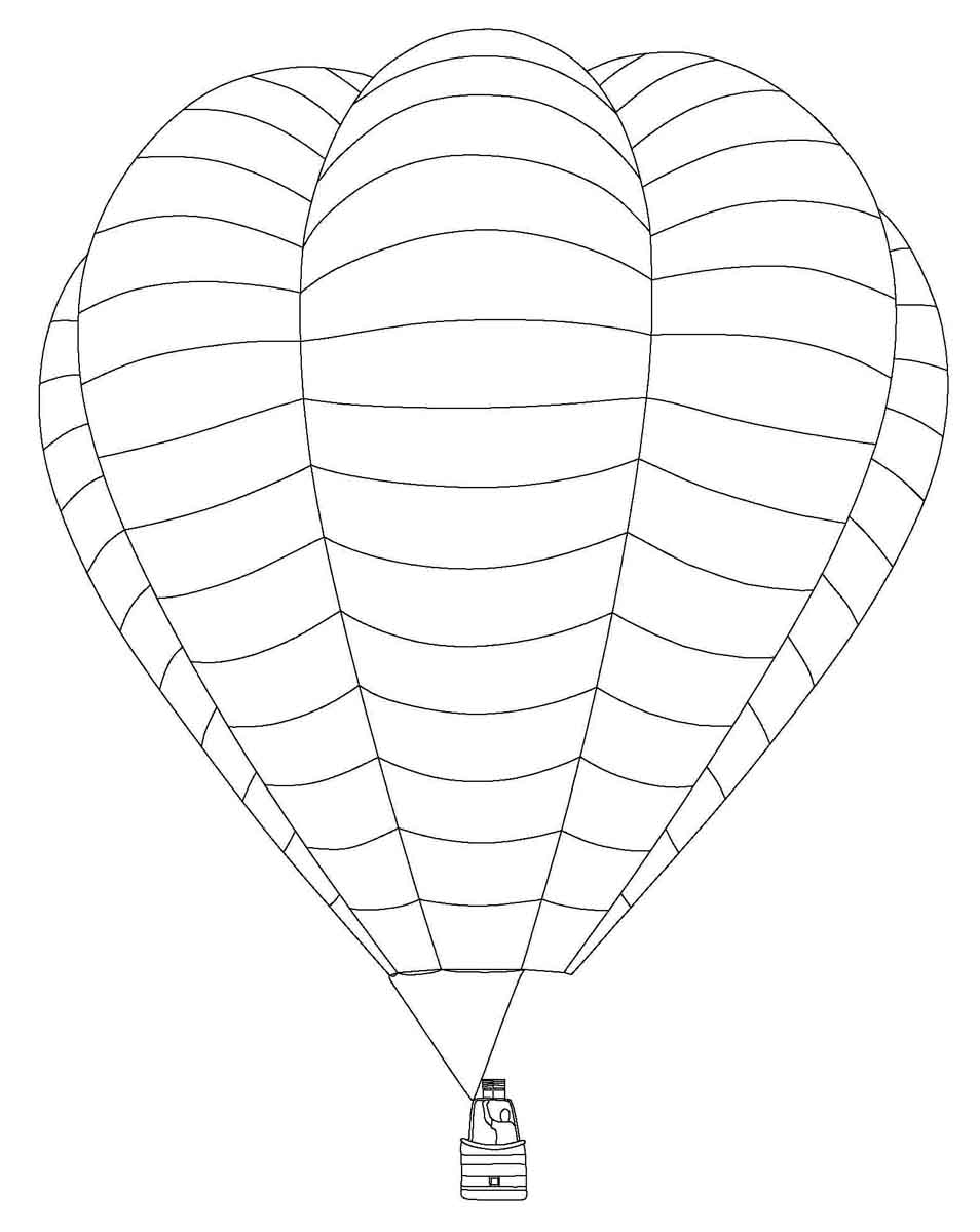 Coloring page: Hot air balloon (Transportation) #134707 - Free Printable Coloring Pages
