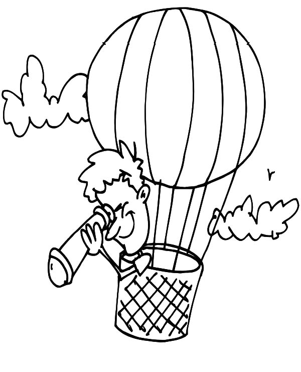 Coloring page: Hot air balloon (Transportation) #134710 - Free Printable Coloring Pages