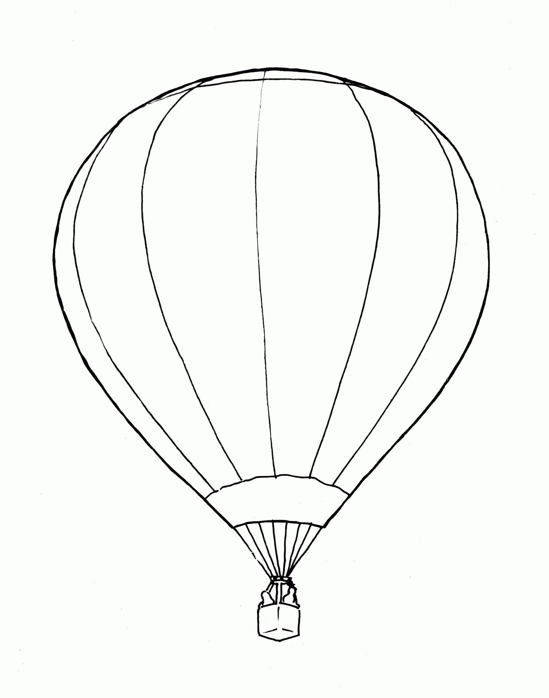 Free printable Hot air balloon coloring page #180240 from Transportation collection