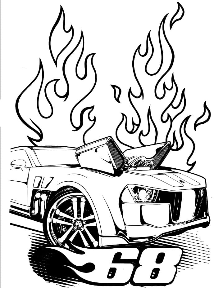 Free printable Hot Wheels coloring page #174762 from Transportation collection