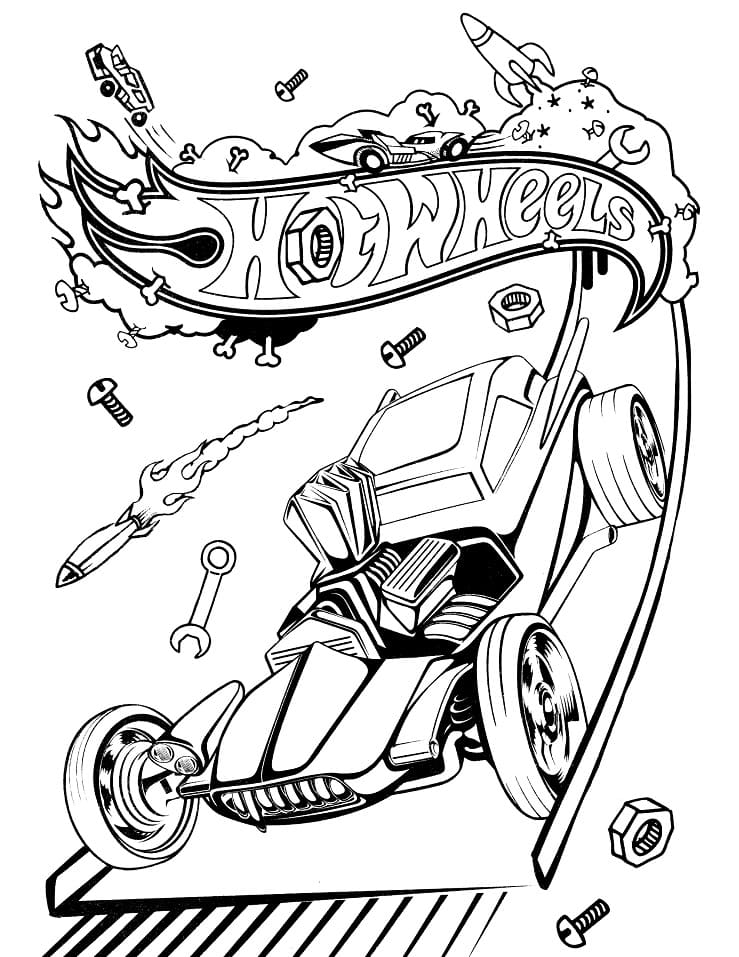 Free printable Hot Wheels coloring page #174768 from Transportation collection